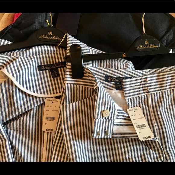 NWT  Brooks Brothers Stretch Seersucker Suit 2P 4P - Picture 5 of 7